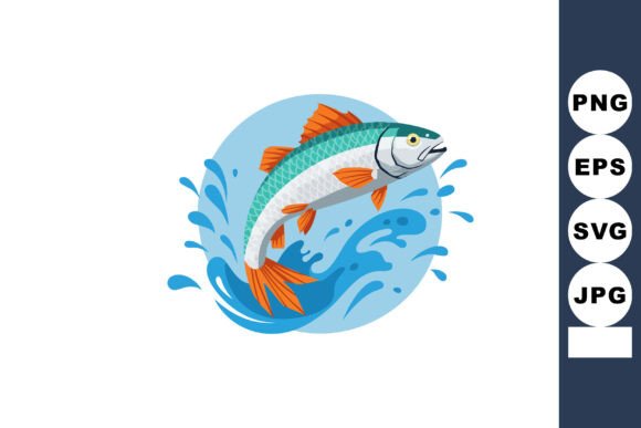 Capturing Aquatic Motion: The Energetic Appeal of This Illustration