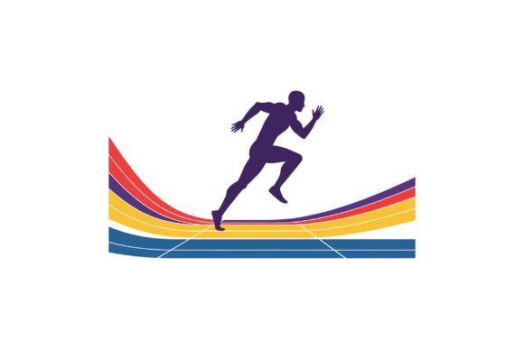 Dynamic Runner Silhouette: Infuse Your Projects with Vibrant Energy