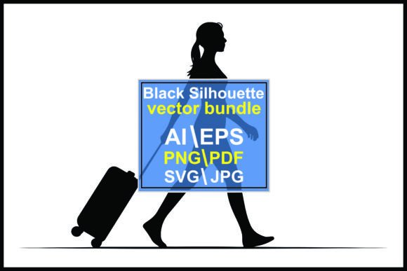 Silhouette Woman Walking Suitcase Travel: A Modern Visual Narrative