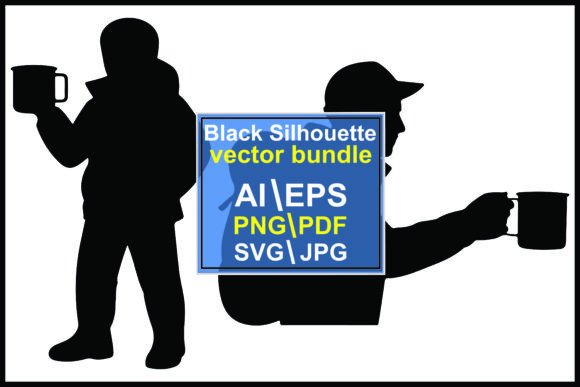 Silhouettes Holding Buckets and Mugs: A Designer's Guide to This Graphic Set