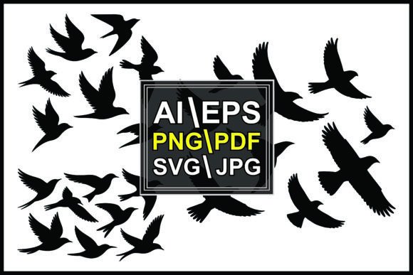 Silhouettes of Flying Birds: A Design Asset for Dynamic Projects