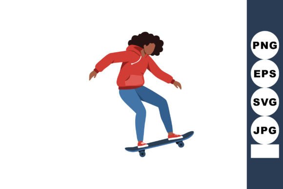 Skateboarder Performing Trick in Casual: Dynamic Visual Energy