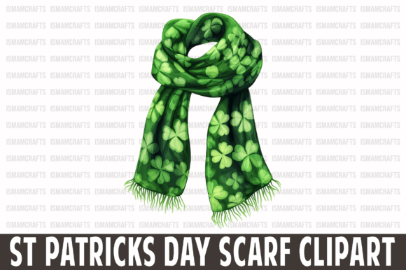 St Patrick's Day Scarf Clipart PNG: Festive Design Assets